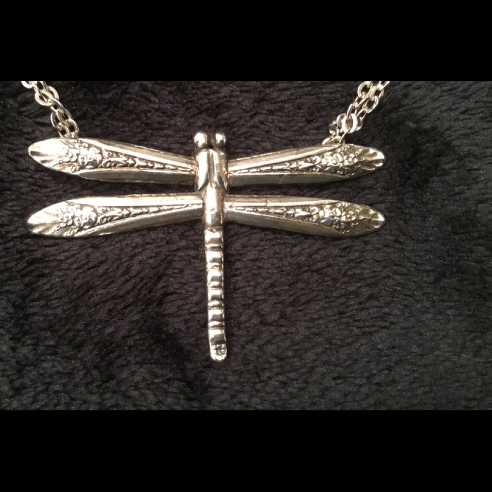 Sterling Silver Handmade Vintage Dragonfly sparkles like new